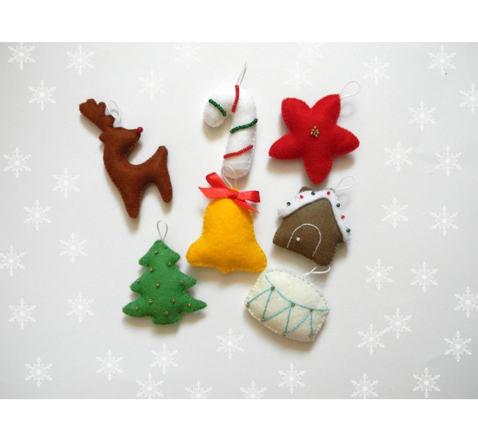 24 advent ornaments  PDF pattern Easy felt Christmas ornament pattern