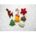 24 advent ornaments  PDF pattern Easy felt Christmas ornament pattern