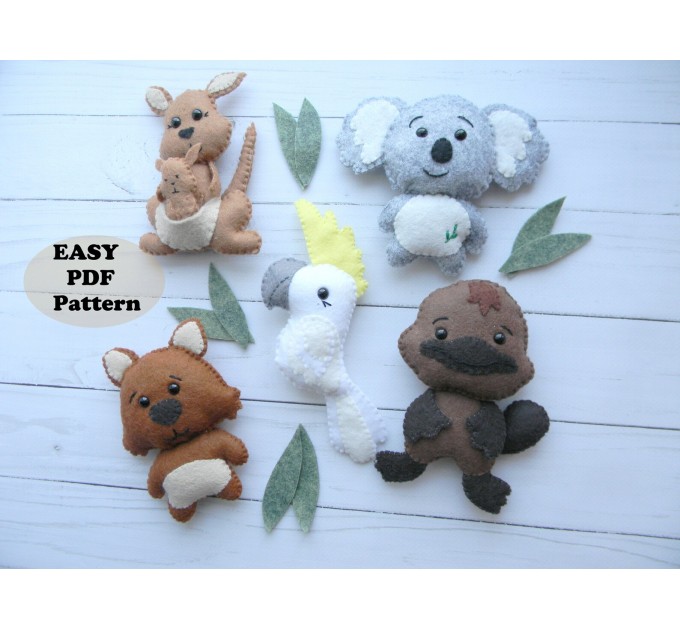  Australia animals PDF Pattern baby mobile sewing pattern