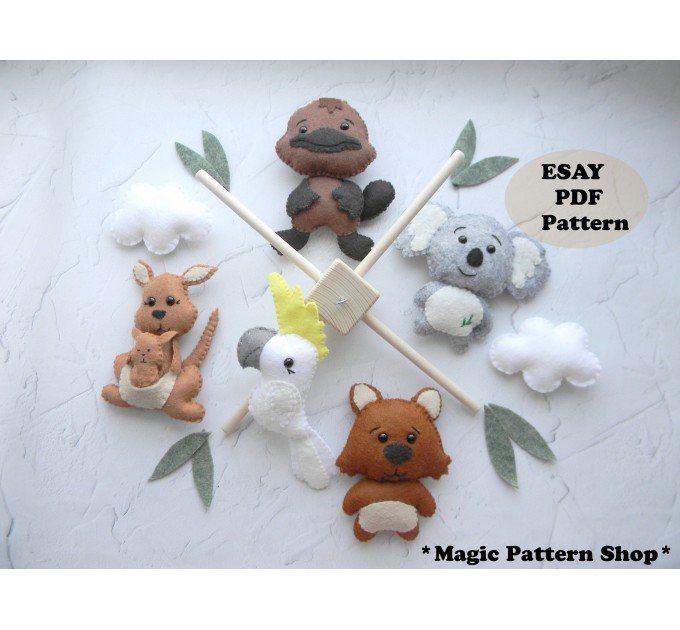  Australia animals PDF Pattern baby mobile sewing pattern