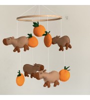 Capybara and Clementine Baby Crib Mobile