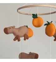 Capybara and Clementine Baby Crib Mobile