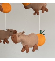 Capybara and Clementine Baby Crib Mobile