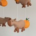 Capybara and Clementine Baby Crib Mobile gender neutral nursery mobile