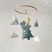 Dragon baby mobile for Fantasy nursery decor Fairy tale nursery baby room decor Mountain and tree Gender neutral baby shower gift