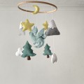 Dragon baby mobile for Fantasy nursery decor Fairy tale nursery baby room decor Mountain and tree Gender neutral baby shower gift