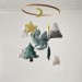 Dragon baby mobile for Fantasy nursery decor Fairy tale nursery baby room decor Mountain and tree Gender neutral baby shower gift