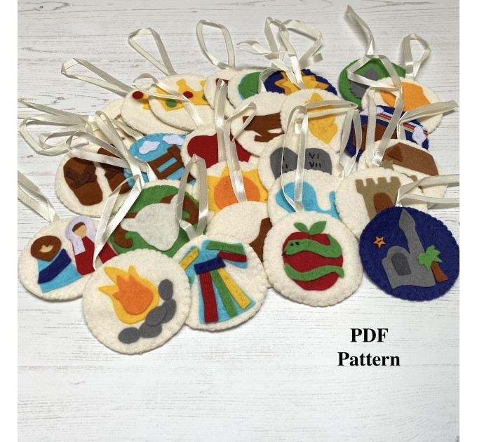 PDF pattern Jesse Tree Ornaments Templates for Jesse Tree Advent Calendars Jesse Tree Activity Kids Christmas Craft Advent calendar diy