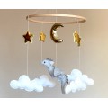 Dragon Baby Mobile Gender neutral baby mobile Fantasy nursery decor