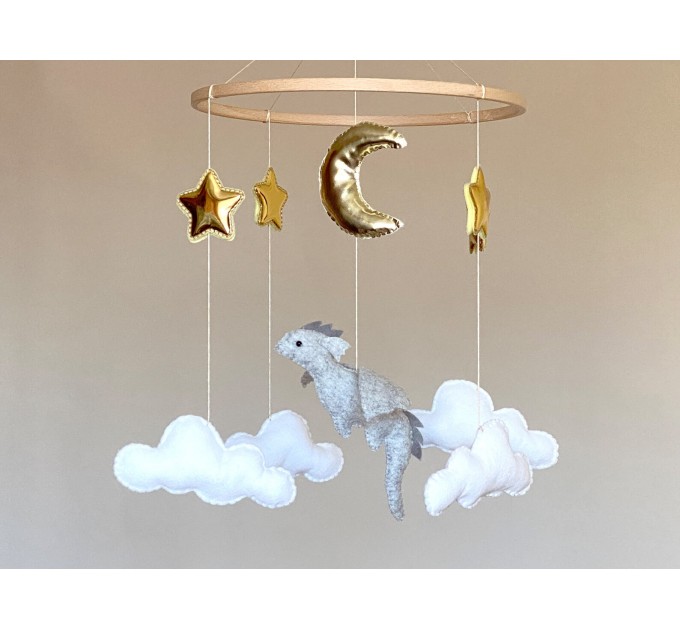 Dragon Baby Mobile Gender neutral baby mobile Fantasy nursery decor