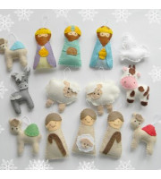 PDF pattern Nativity ornament set
