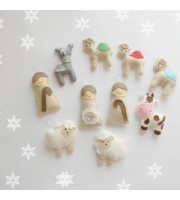 PDF pattern Nativity ornament set