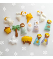 PDF pattern Nativity ornament set