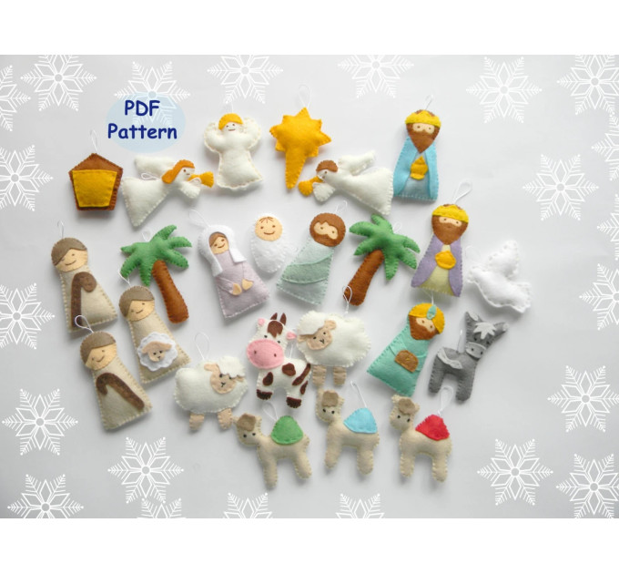 PDF pattern Nativity set ornaments Nativity set scene Christmas ormaments