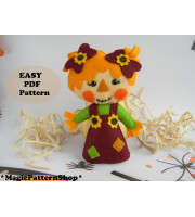 Scarecrow doll Sewing pattern Mr Mrs Scarecrow PDF Pattern