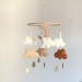 Terracotta baby mobile gender neutral nursery decor Moon cloud hanging mobile nursery minimalist boy girl baby shower gift