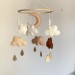 Terracotta baby mobile gender neutral nursery decor Moon cloud hanging mobile nursery minimalist boy girl baby shower gift