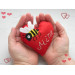 Bee Mine Felt Heart Ornament PDF Pattern