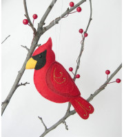  Cardinal felt  ornament PDF Pattern