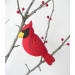 Christmas Cardinal ornament Felt cardinal Red male cardinal Easy Sewing PDF Pattern Felt Bird Plush Bird Cardinal lover Instant Download