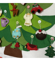 Christmas Tree Advent Calendar with 24 Ornament