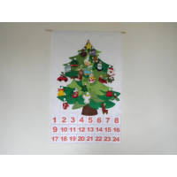 Christmas Tree Advent Calendar with 24 Ornament