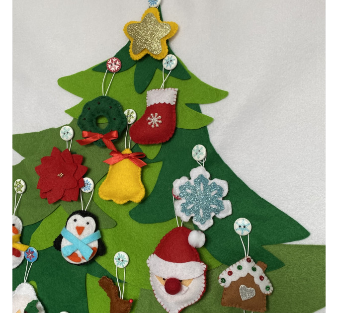 Christmas Tree Advent Calendar with 24 Ornament