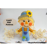 Cute Scarecrow plush doll pattern PDF