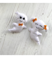 Easy PDF pattern Felt Ghost ornament