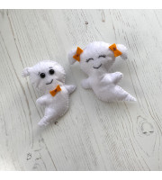 Easy PDF pattern Felt Ghost ornament