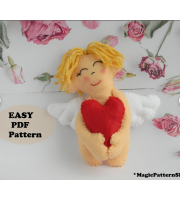  Felt Angel Doll Pattern (PDF & SVG)