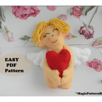  Felt Angel Doll Pattern (PDF & SVG)