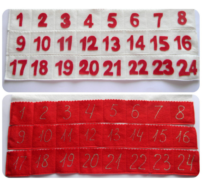 Felt Christmas Tree Advent Calendar PDF Pattern + ornaments