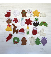 Felt Christmas Tree Advent Calendar PDF Pattern + ornaments
