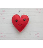 Felt Heart Ornament Pattern: Kawaii Valentine's Garland (PDF Pattern)