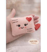 Felt Love Letter Pattern: Kawaii Valentine's Day DIY (PDF Pattern)