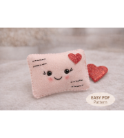 Felt Love Letter Pattern: Kawaii Valentine's Day DIY (PDF Pattern)