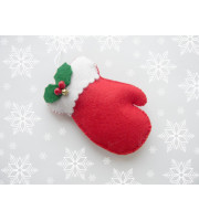 Felt Mitten Christmas Ornament  PDF Pattern: