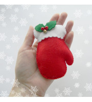 Felt Mitten Christmas Ornament  PDF Pattern:
