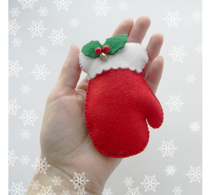 Felt Mitten Christmas Ornament Pattern: Easy Sewing (PDF Pattern)