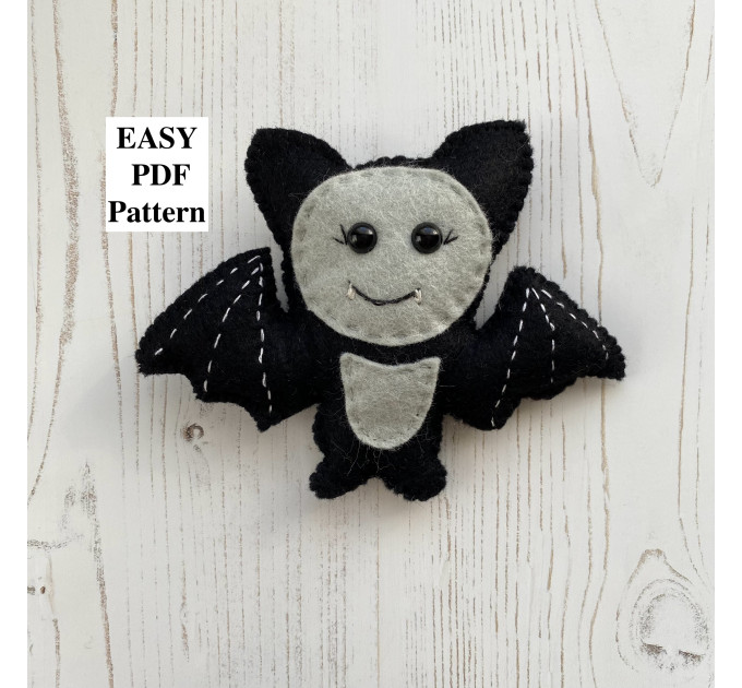 Felt bat ornament PDF Pattern