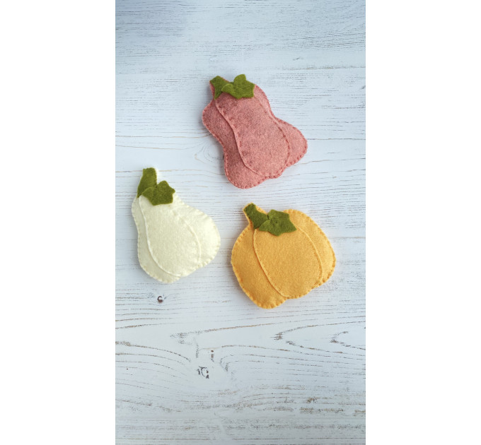 Felt pumpkin PDF pattern ornaments autumn decoration