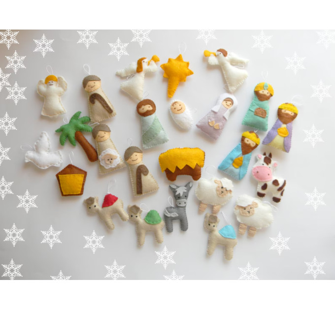 Nativity Advent Calendar + 24 christmas Ornaments 