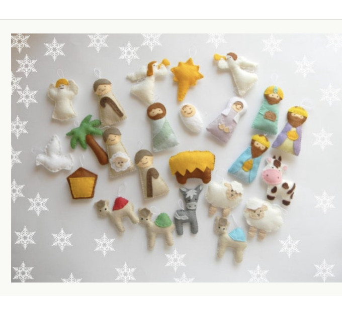 Nativity Advent Calendar + 24 christmas Ornaments 