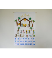 Nativity Advent Calendar and  24 christmas Ornaments 
