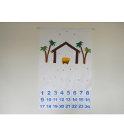 Nativity Advent Calendar and  24 christmas Ornaments 