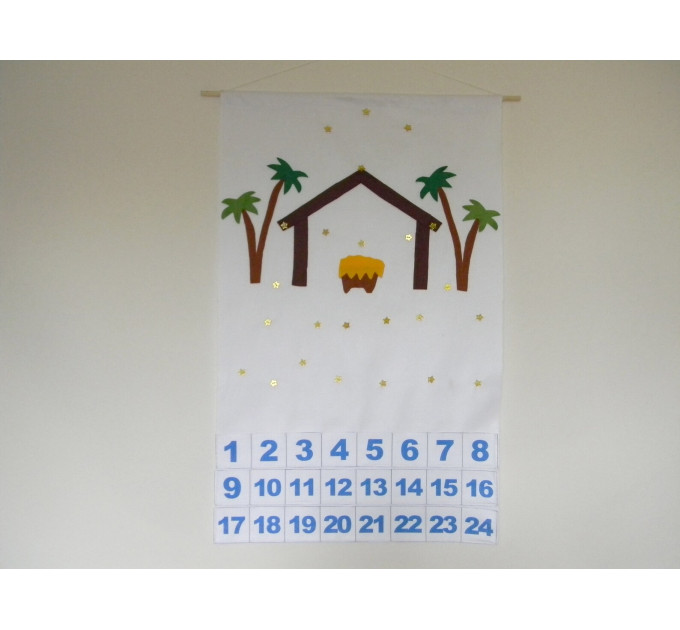 Nativity Advent Calendar + 24 christmas Ornaments 