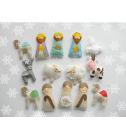 Nativity christmas ornament set 24