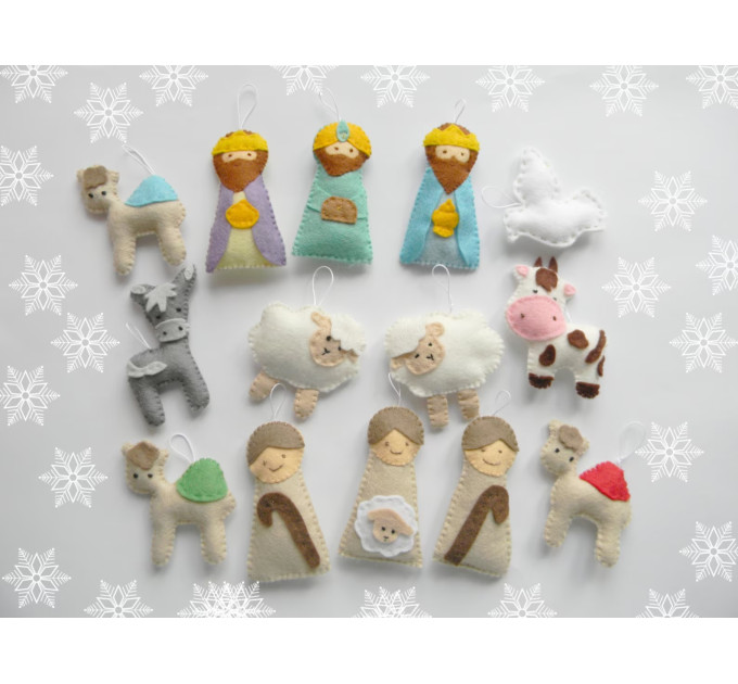 Nativity christmas ornament set 24