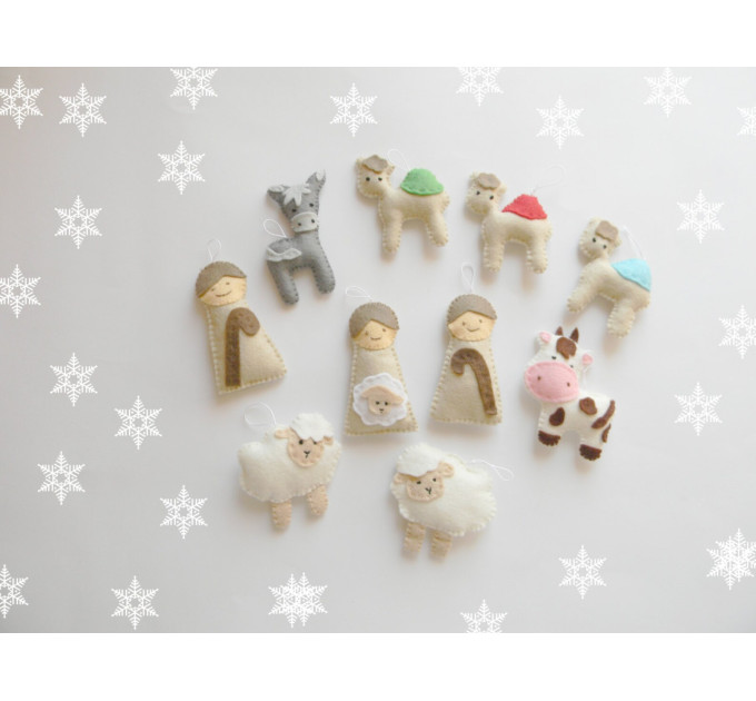 Nativity christmas ornament set 24